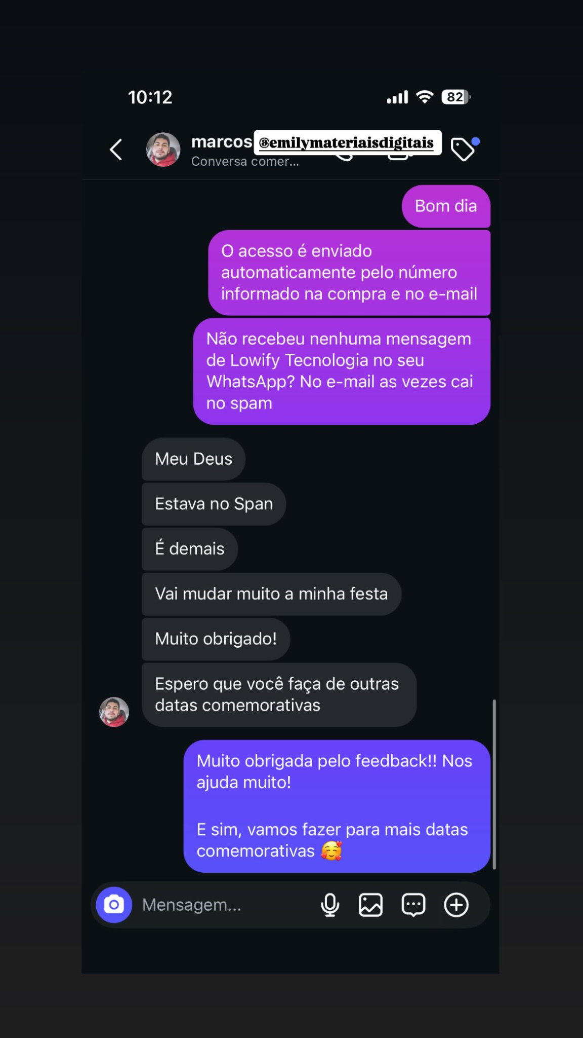 Depoimento real