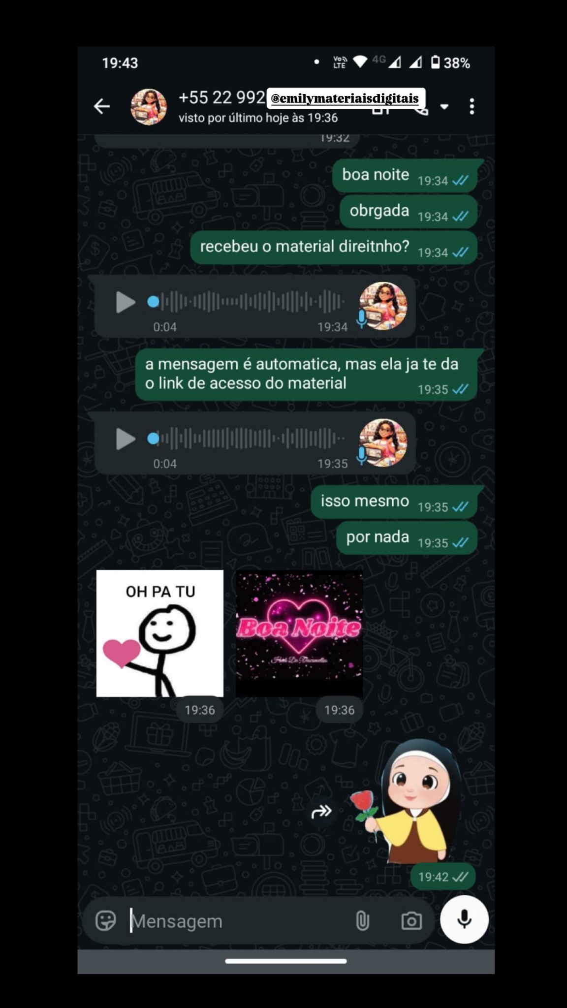 Depoimento real